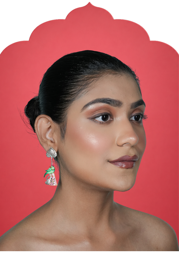 TREE N PARROT EARRINGS