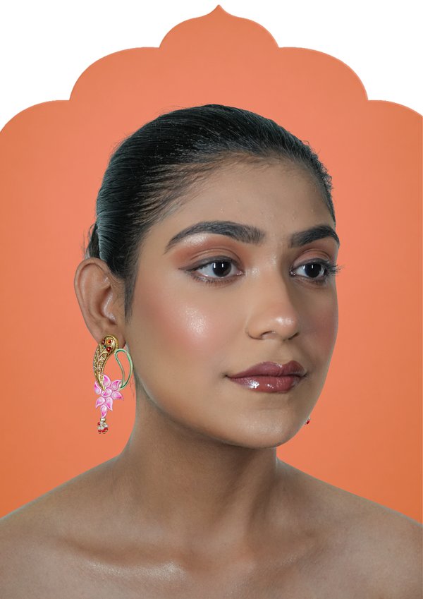 TWO PAISLEY FLORAL EARRINGS