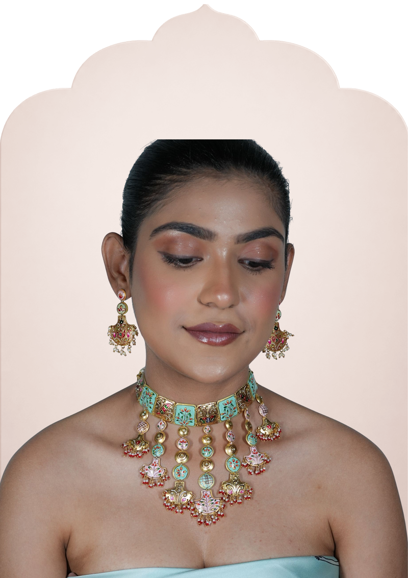 BRIDAL TANJORE MINIATURE NECKLACE