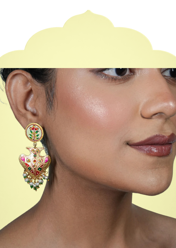 DISC N HEART EARRINGS